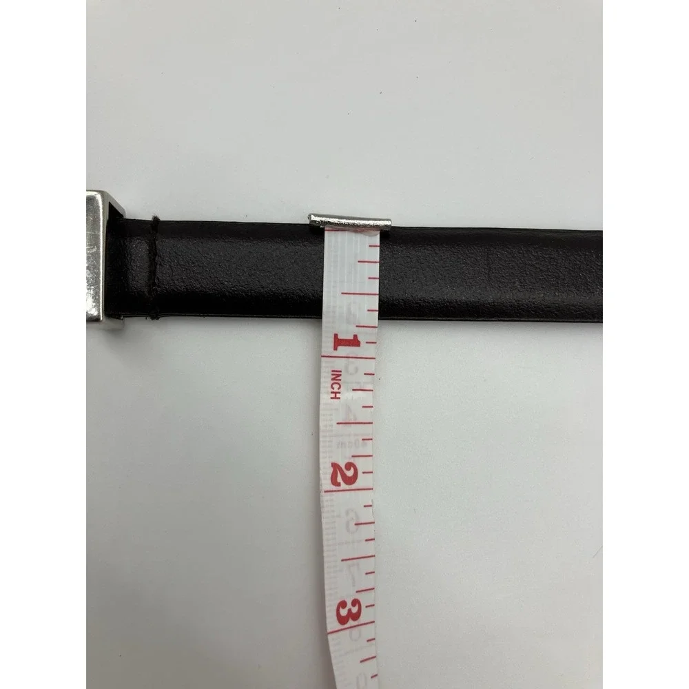 Calvin Klein Leather Belt Women S Black CK Logo Classic Preppy Minimalist Office